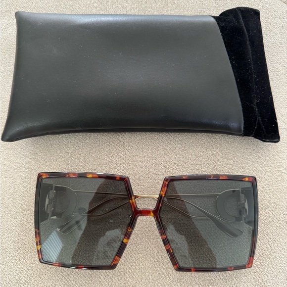 Dior Brown Oversized Square Sunglasses